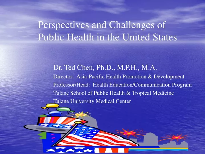 perspectives and challenges of public health
