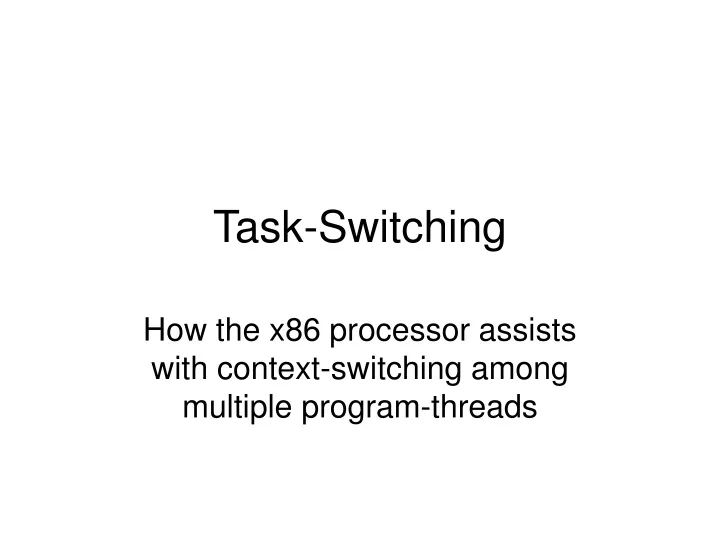 task switching