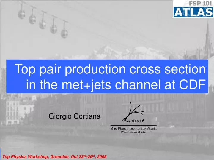 top pair production cross section in the met jets channel at cdf