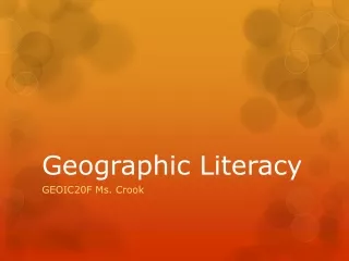 Geographic Literacy