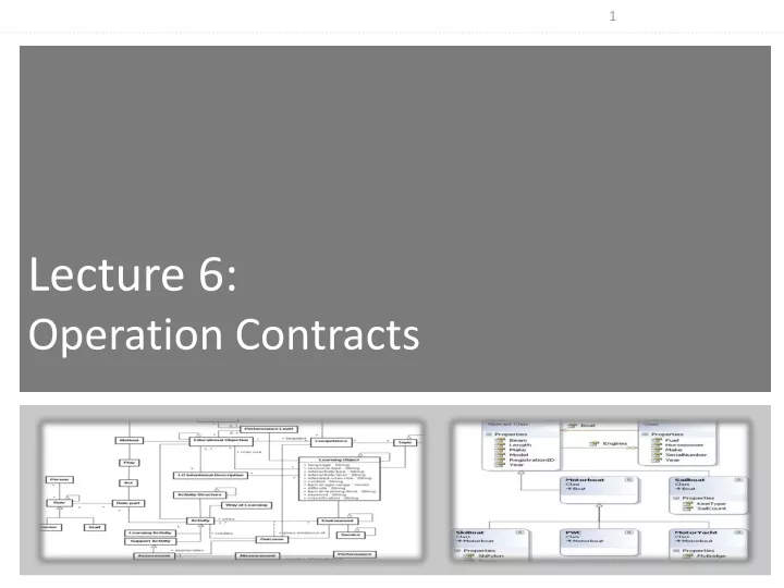 lecture 6 operation contracts