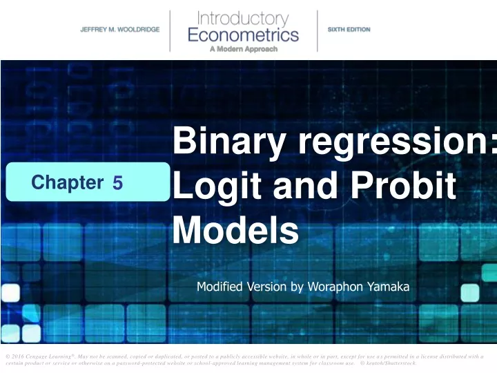 binary regression logit and probit models