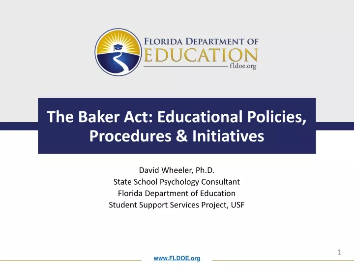 the baker act educational policies procedures initiatives