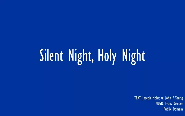 silent night holy night