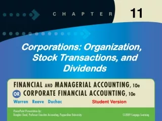 Corporations: Organization, Stock Transactions, and Dividends