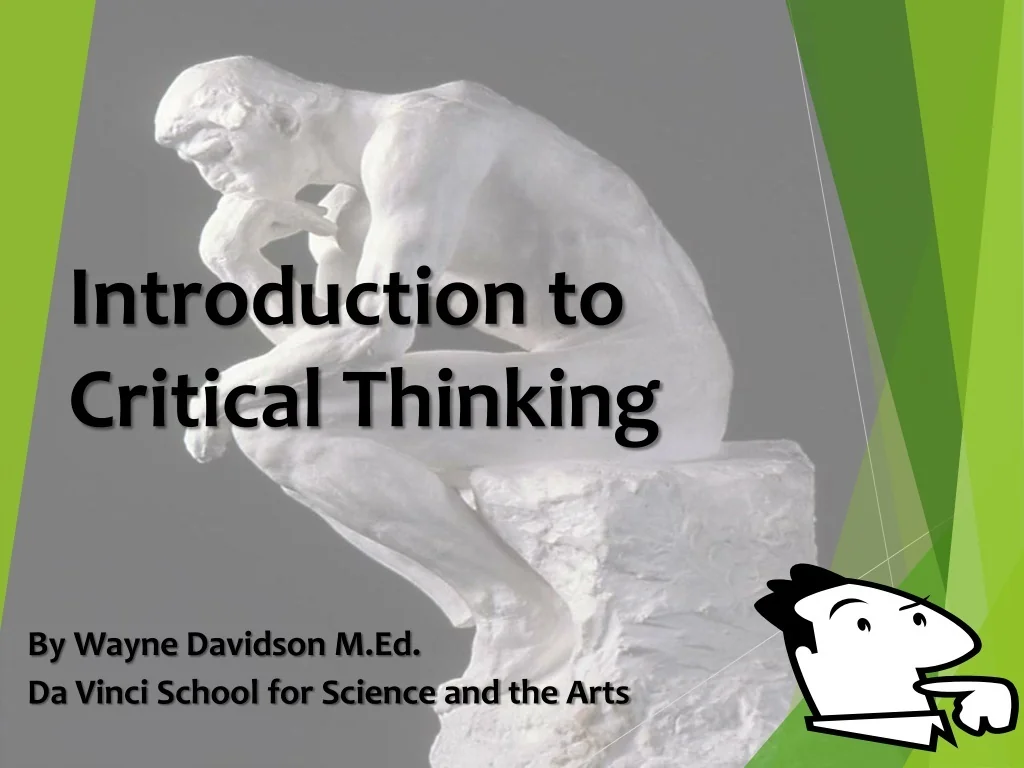 PPT - Introduction to Critical Thinking PowerPoint Presentation, free ...