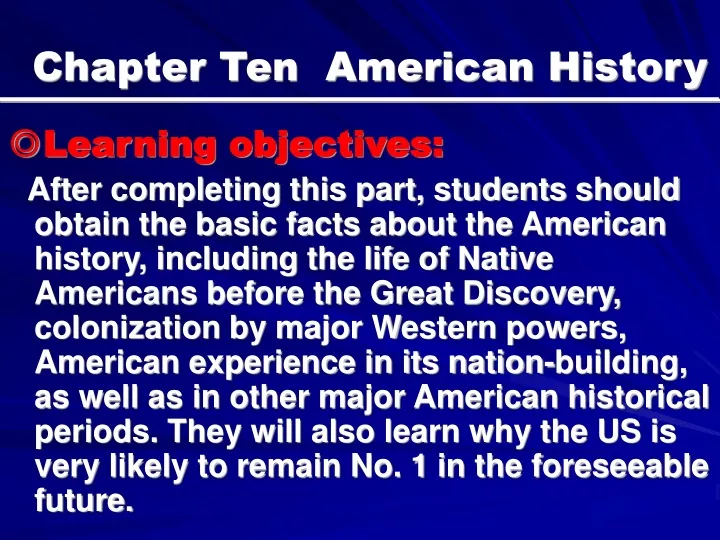 chapter ten american history