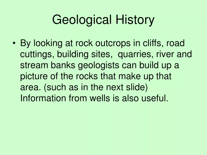 geological history