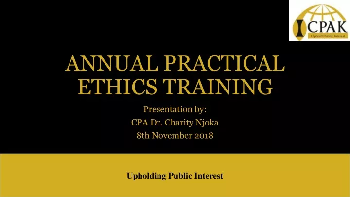 annual practical ethics training