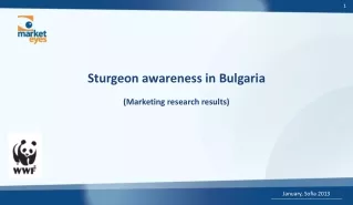 Sturgeon awareness in Bulgaria ( Marketing research results)