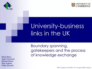 University-business links in the UK