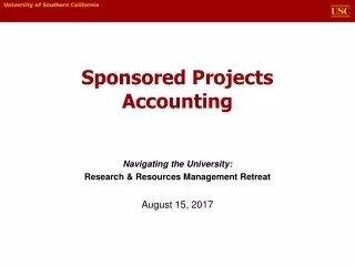Sponsored Projects Accounting