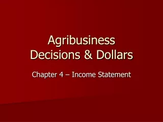 Agribusiness  Decisions &amp; Dollars