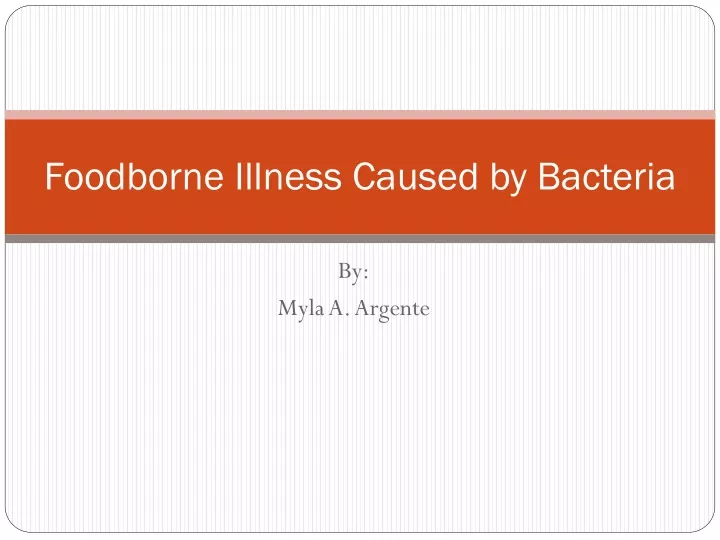 foodborne illness caused by bacteria