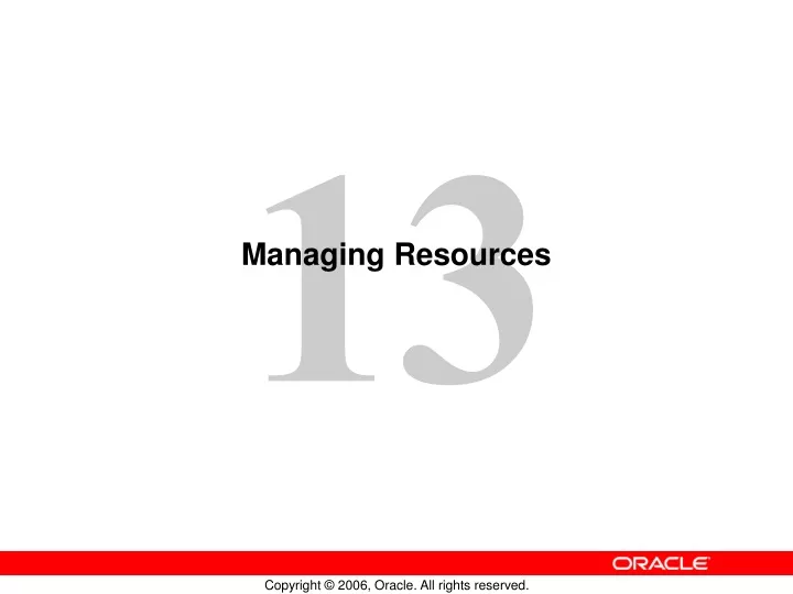 managing resources