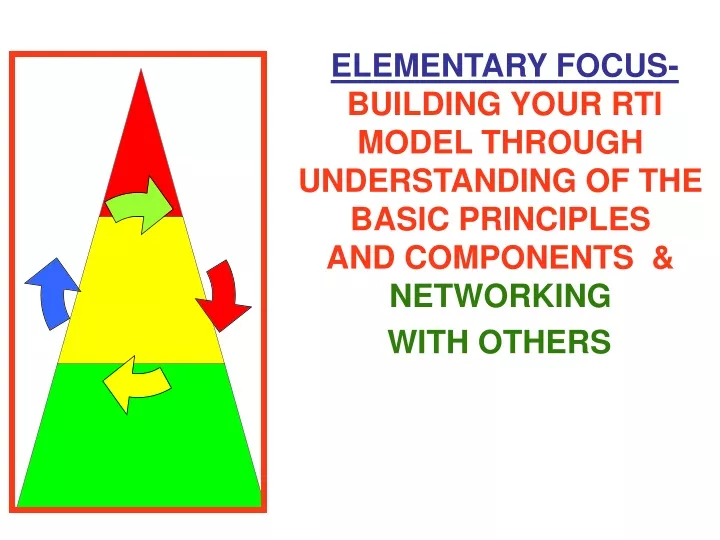 elementary focus building your rti model through