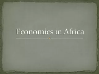 Economics in Africa