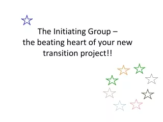 The Initiating Group – the beating heart of your new transition project!!