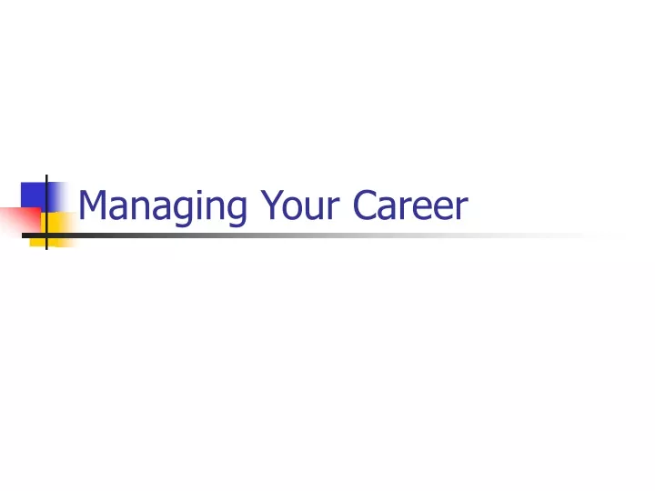 managing your career