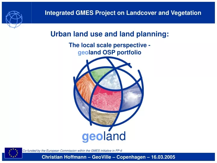 integrated gmes project on landcover