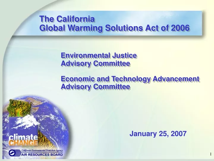 the california global warming solutions