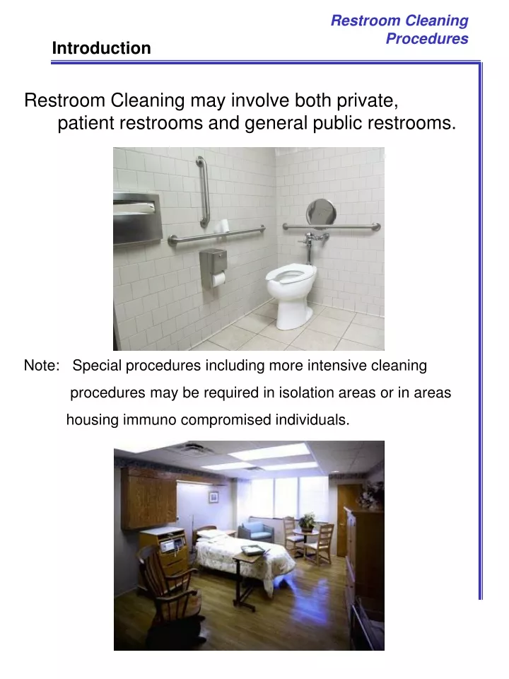restroom cleaning procedures