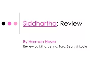 Siddhartha : Review