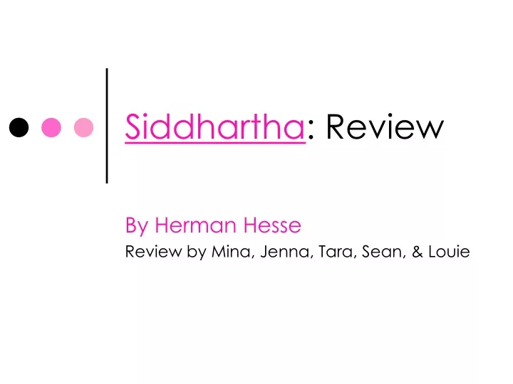 siddhartha review