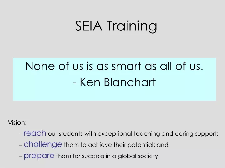 seia training