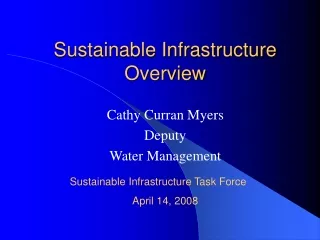 Sustainable Infrastructure Overview