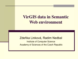 VirGIS data in Semantic Web environment