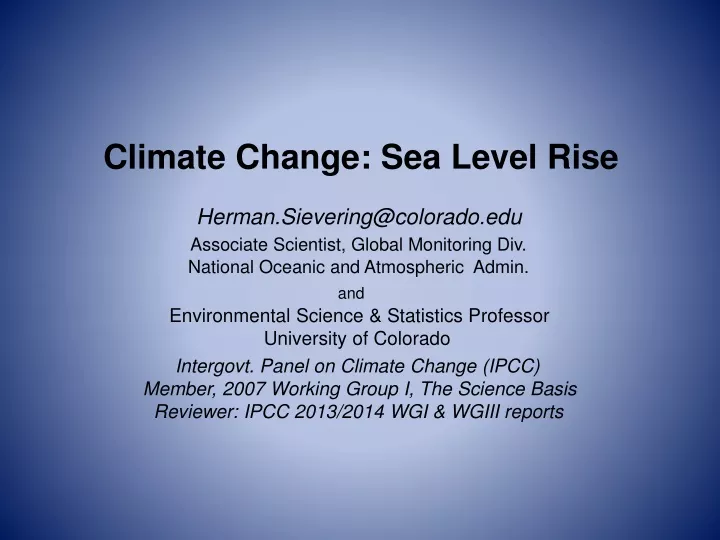 climate change sea level rise herman