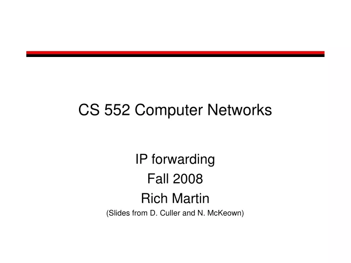 cs 552 computer networks