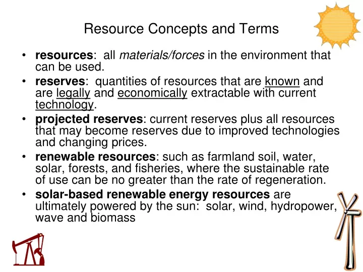 resource concepts and terms