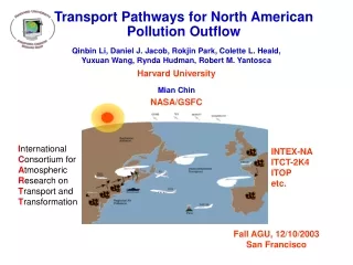 Transport Pathways for North American  Pollution Outflow