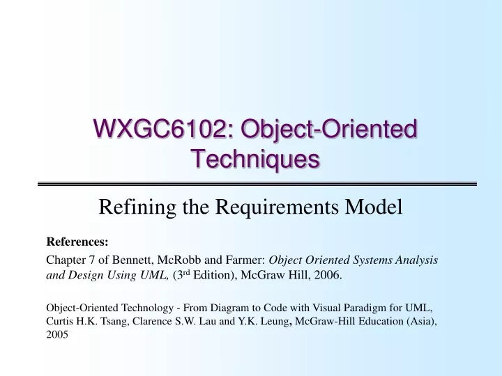wxgc6102 object oriented techniques