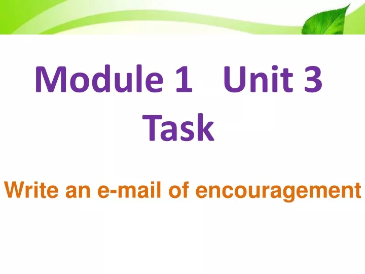 module 1 unit 3 task