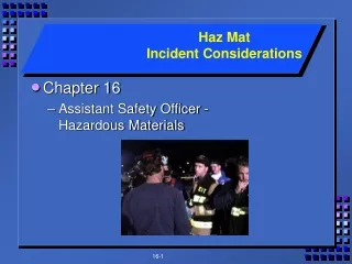 Chapter 16 Assistant Safety Officer - Hazardous Materials