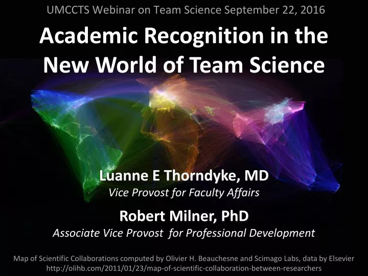 umccts webinar on team science september 22 2016