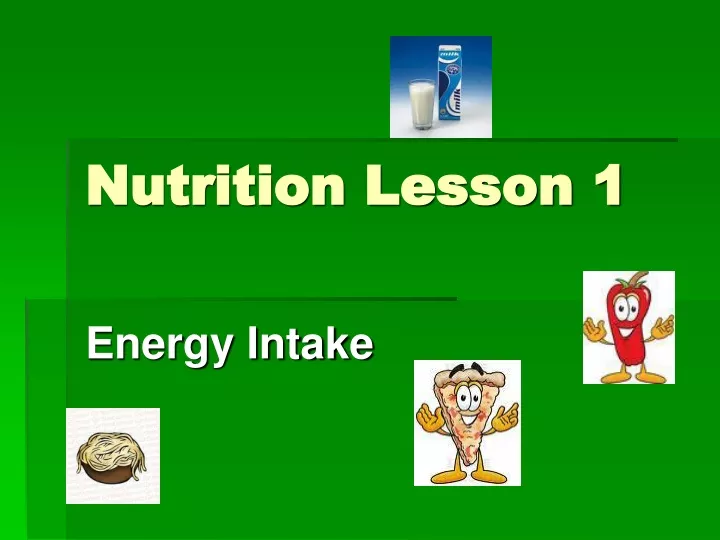 nutrition lesson 1