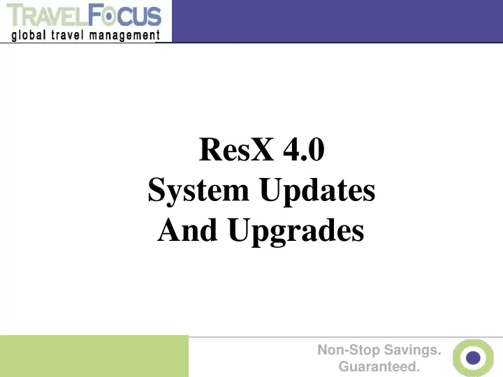 resx 4 0 system updates and upgrades