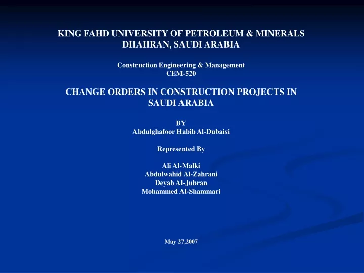 king fahd university of petroleum minerals