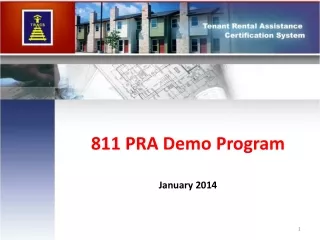 811 PRA Demo Program January 2014