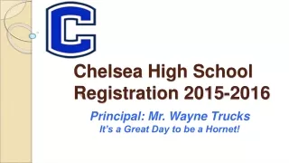 Chelsea High School  Registration 2015-2016