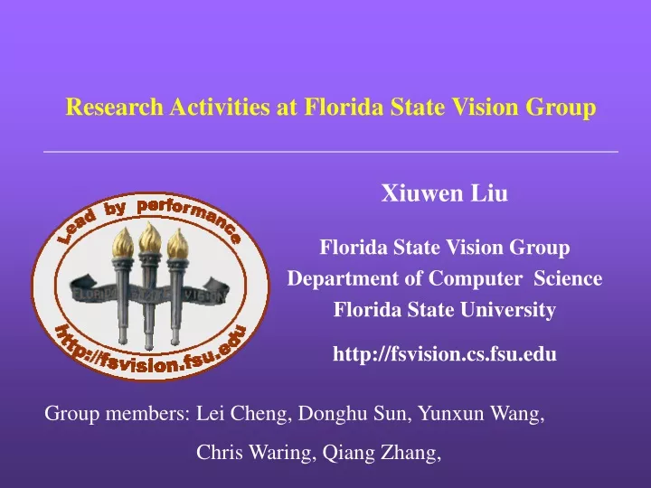 research activities at florida state vision group