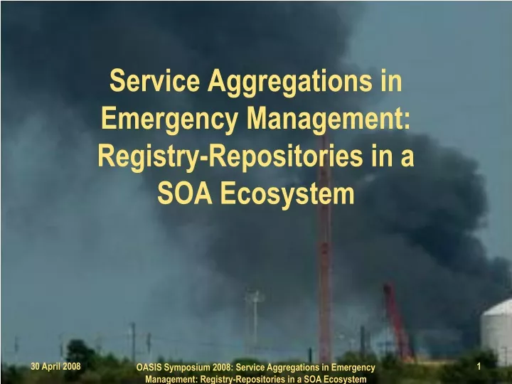 service aggregations in emergency management registry repositories in a soa ecosystem