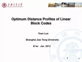 Optimum Distance Profiles of Linear Block Codes