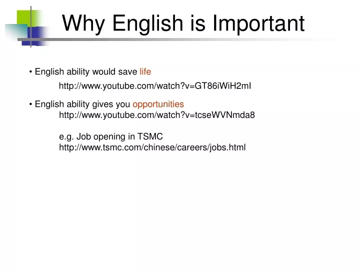 why english is important