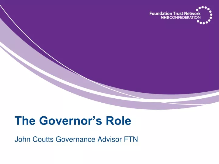 the governor s role