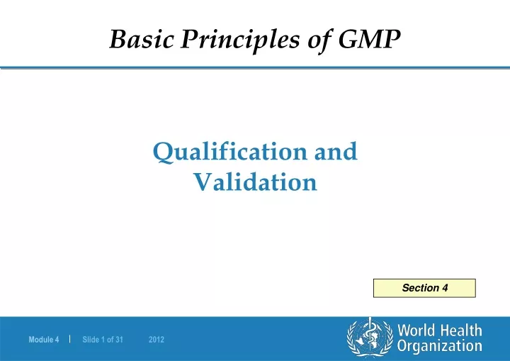 basic principles of gmp